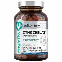 Silver Pure Cynk Chelat (Diglicynian Cynku) 120 Kapsułek - MyVita